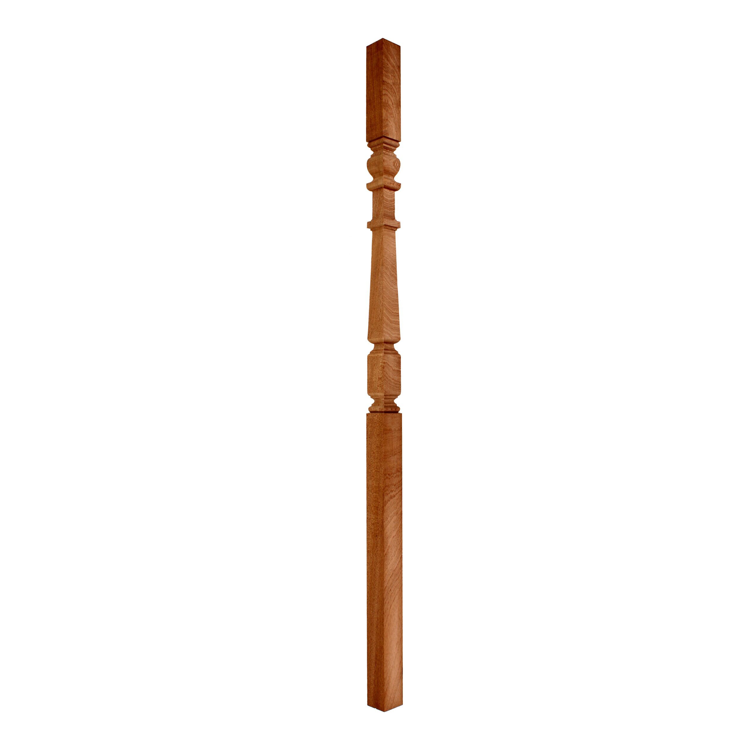 Mahogany-Square Turned Edwardian-41mm x 1100 Mahogany-Square Turned Staircase Spindle Edwardian-41mm x 1100 - Wooden staircase spindle.