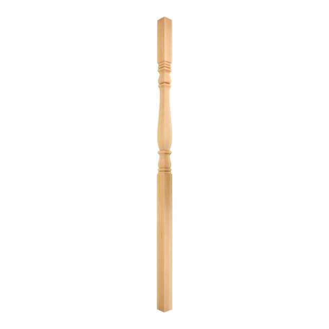Pine-Square Turned Provincial No 3-41mm x 1100 - Wooden Staircase Spindle