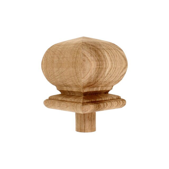 118mm-A/W Oak-Square Turned Ball