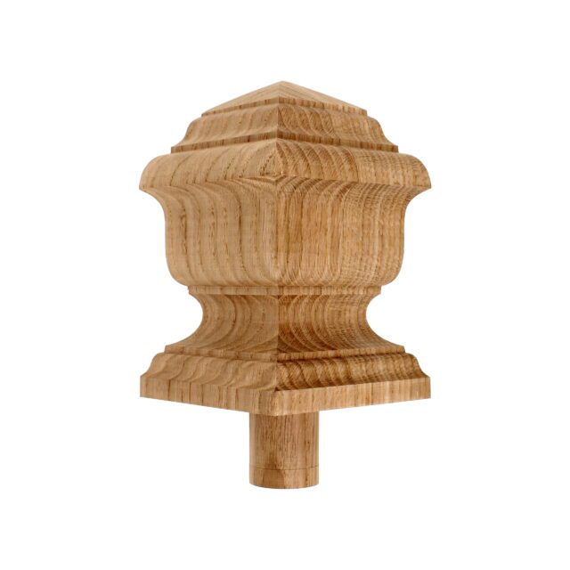 118mm-A/W Oak-Square Turned Urn