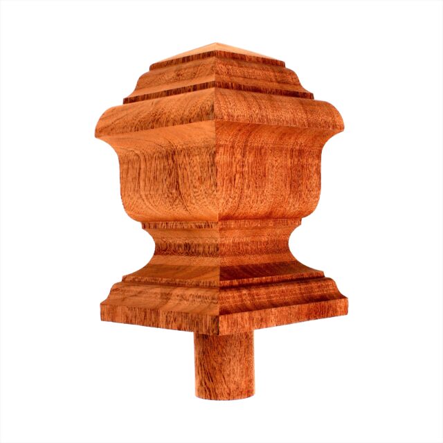 118mm-Mahogany-Square Turned Urn