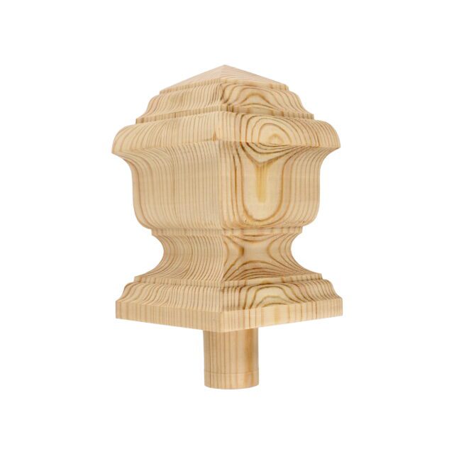 Stock Newel Caps Pine Square Turned