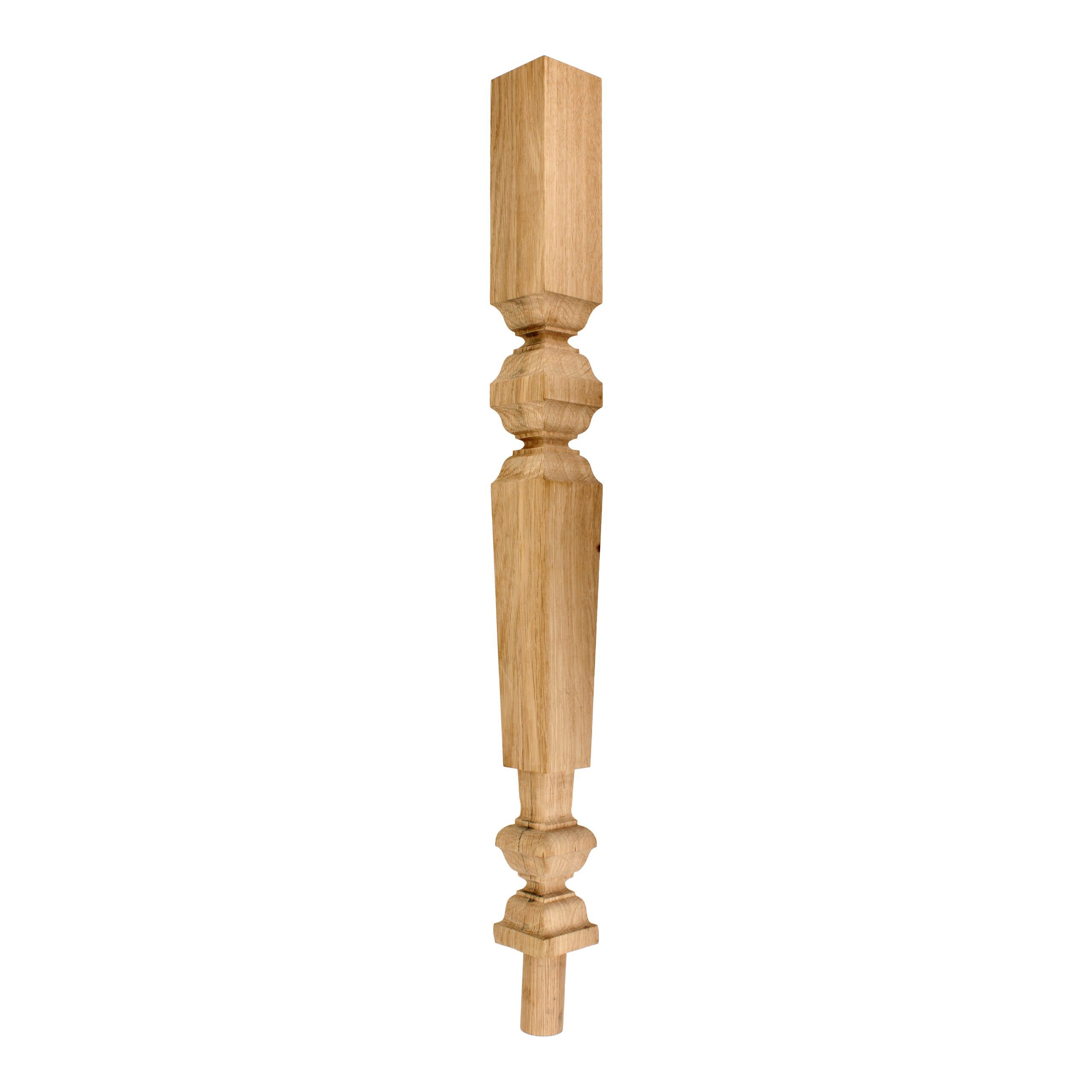 70mm-AW Oak-Square Turned Georgian-No Cap-N663