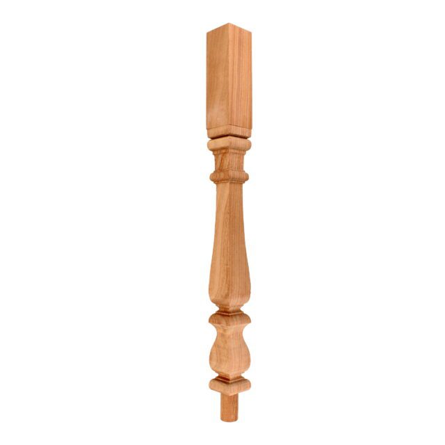 70mm-Mahogany-Square Turned Colonial-No Cap