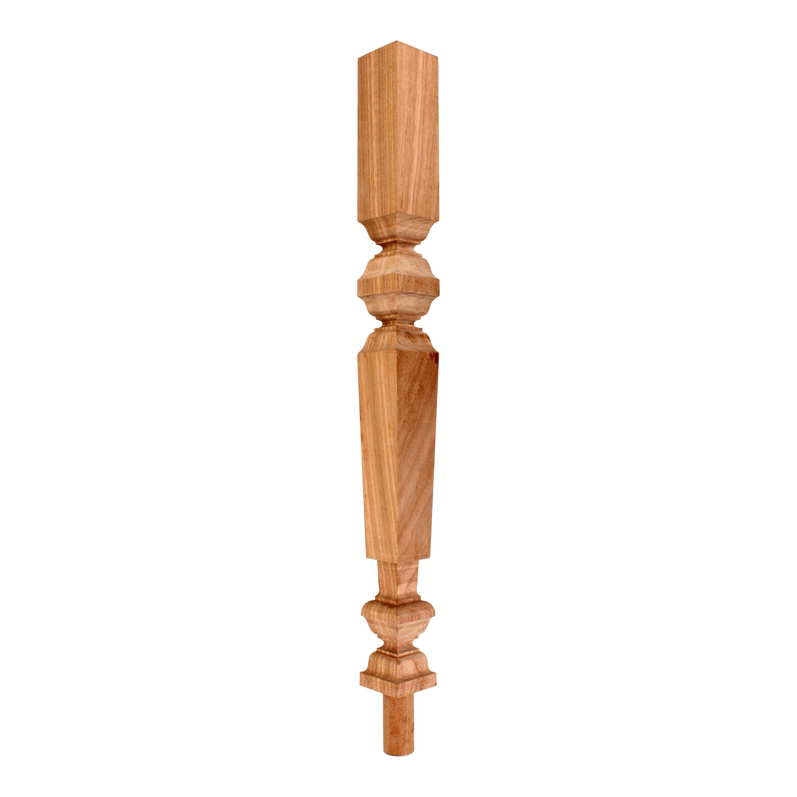 70mm-Mahogany-Square Turned Georgian-No Cap-N664