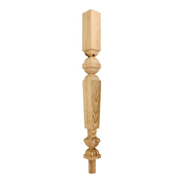 70mm-Pine-Square Turned Georgian-No Cap