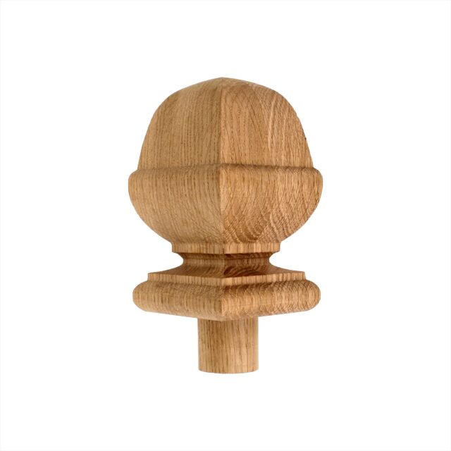 90mm-A/W Oak-Square Turned Acorn
