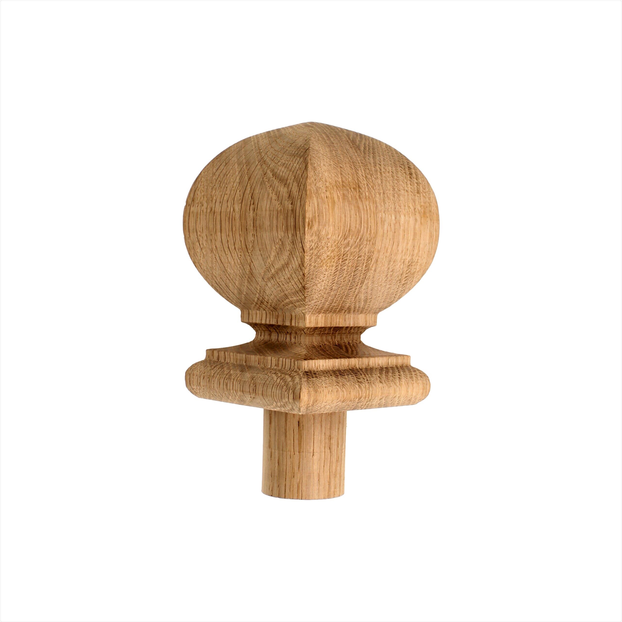 90mm-AW Oak-Square Turned Ball-NC188