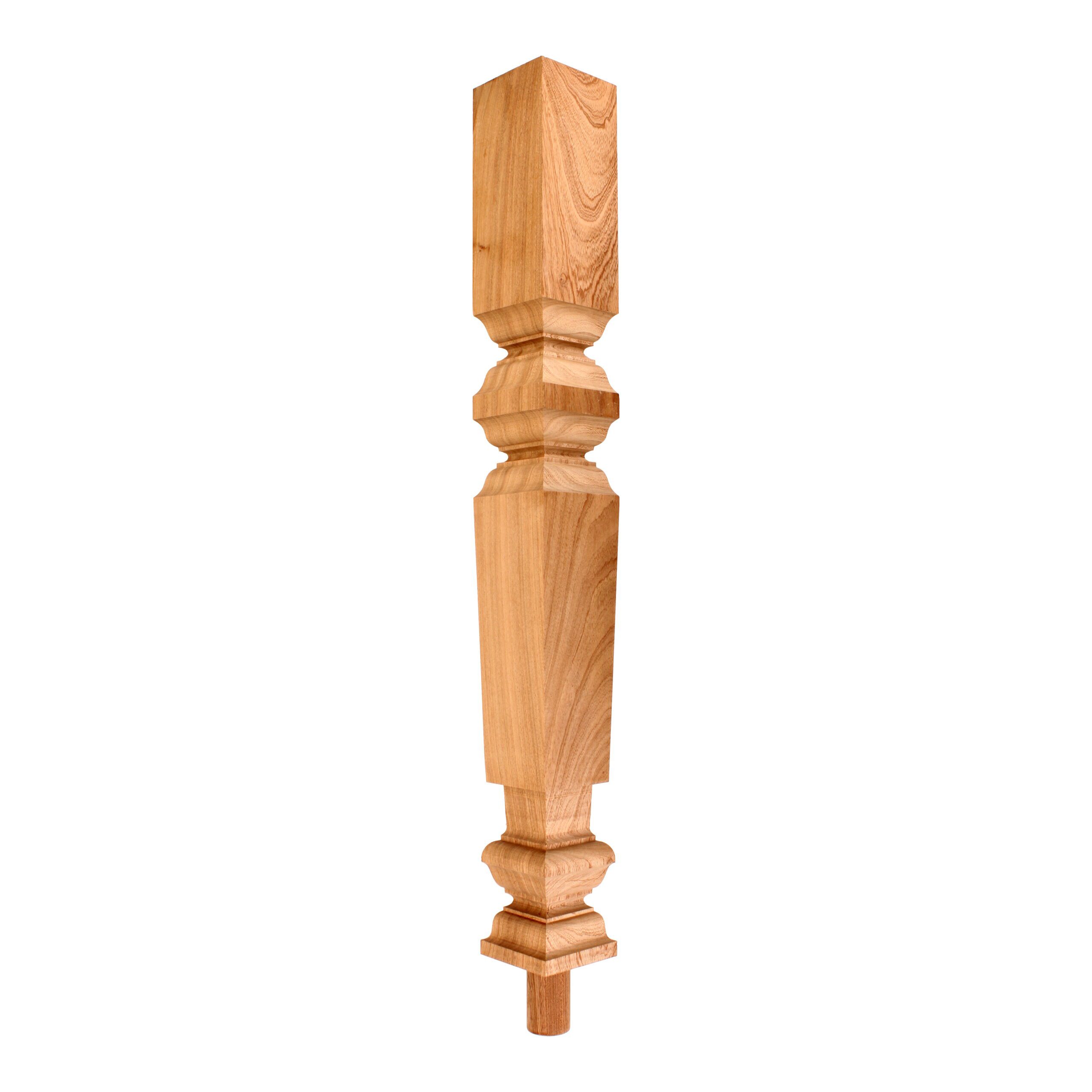 90mm-Mahogany-Square Turned Georgian-No Cap-N661