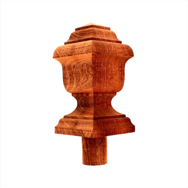 Stock Newel Caps Mahogany Square Turned