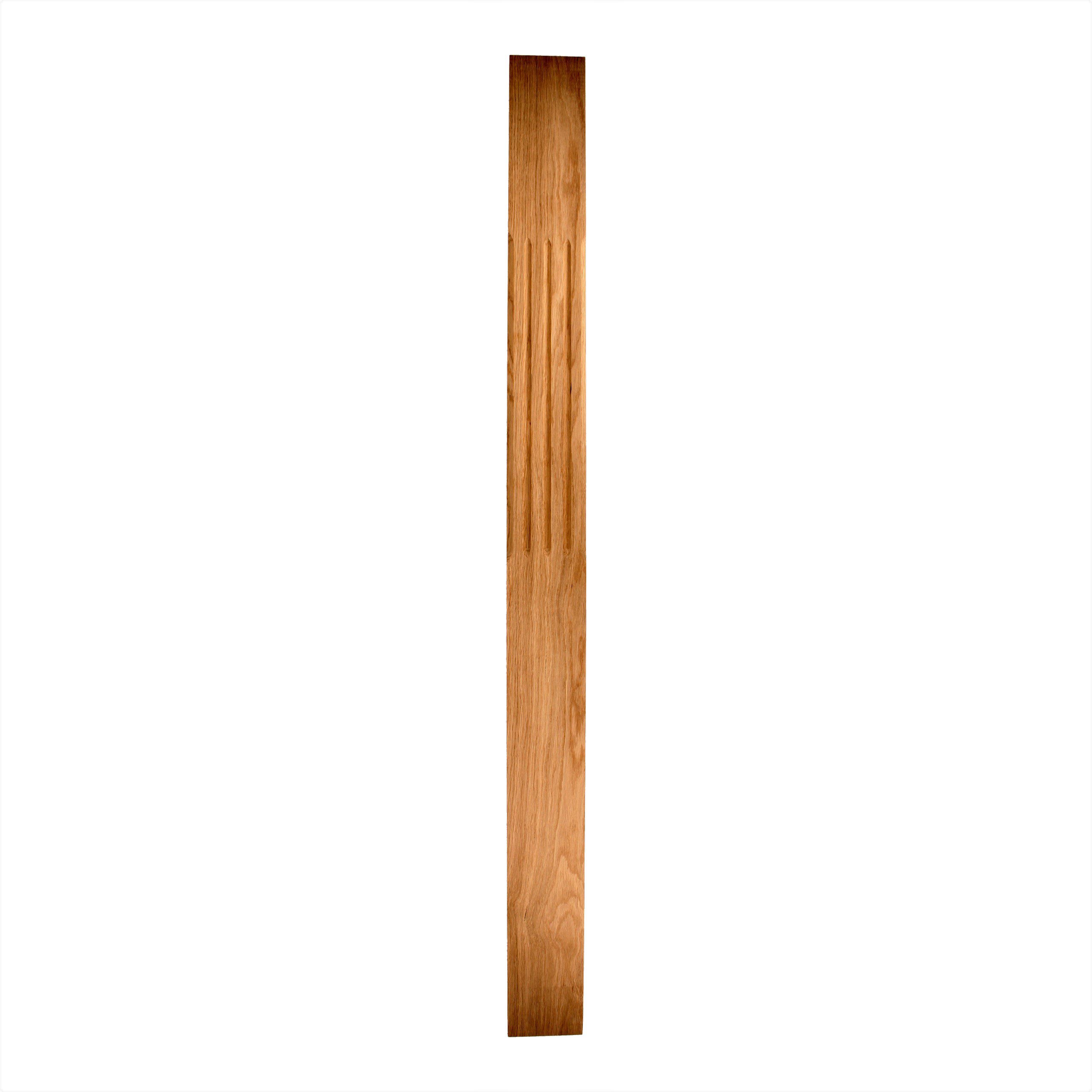 118mm-AW Oak-Half Square Chamfered & Fluted-N