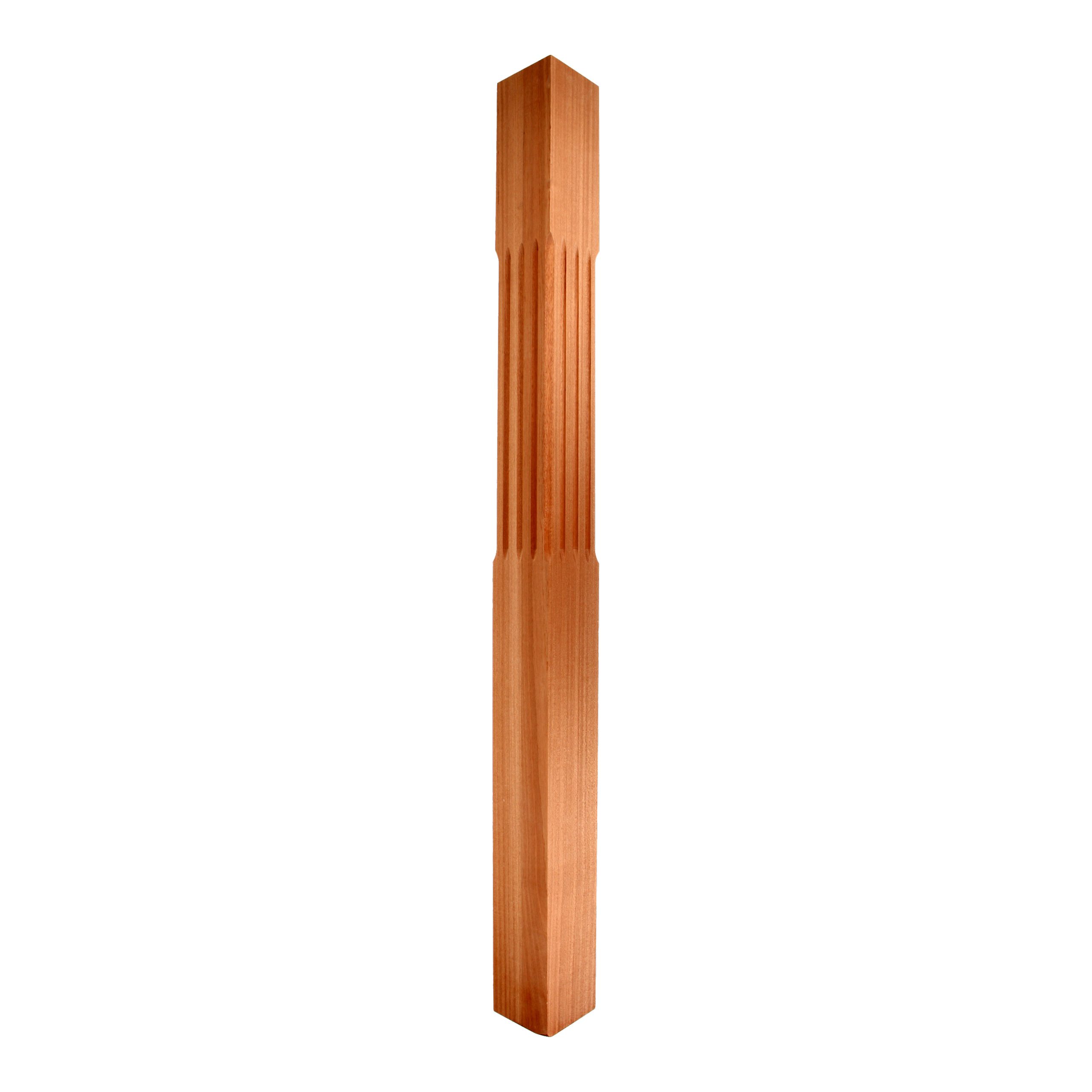 118mm-Mahogany-Square Chamfered & Fluted-N
