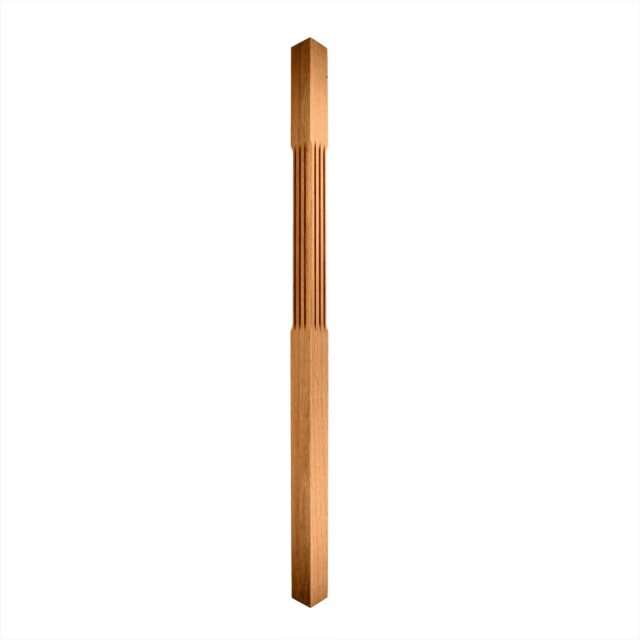 70mm-A/W Oak-Square Chamfered & Fluted