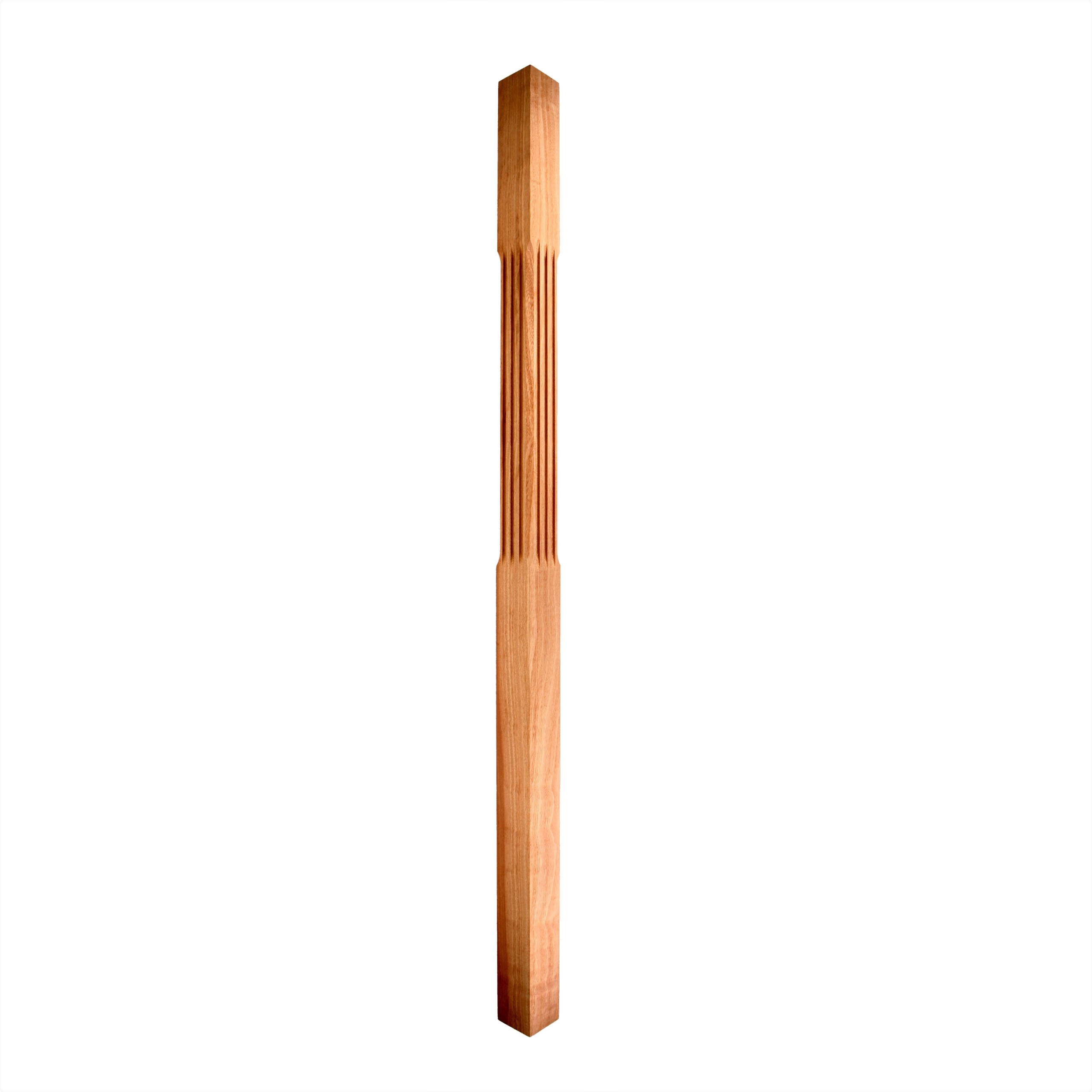 70mm-Mahogany-Square Chamfered & Fluted-N