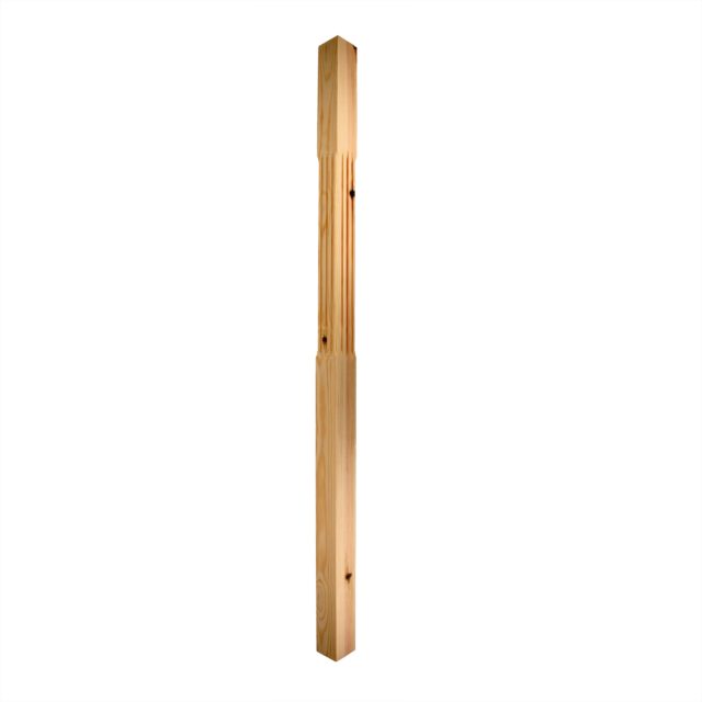 70mm-Pine-Square Chamfered & Fluted