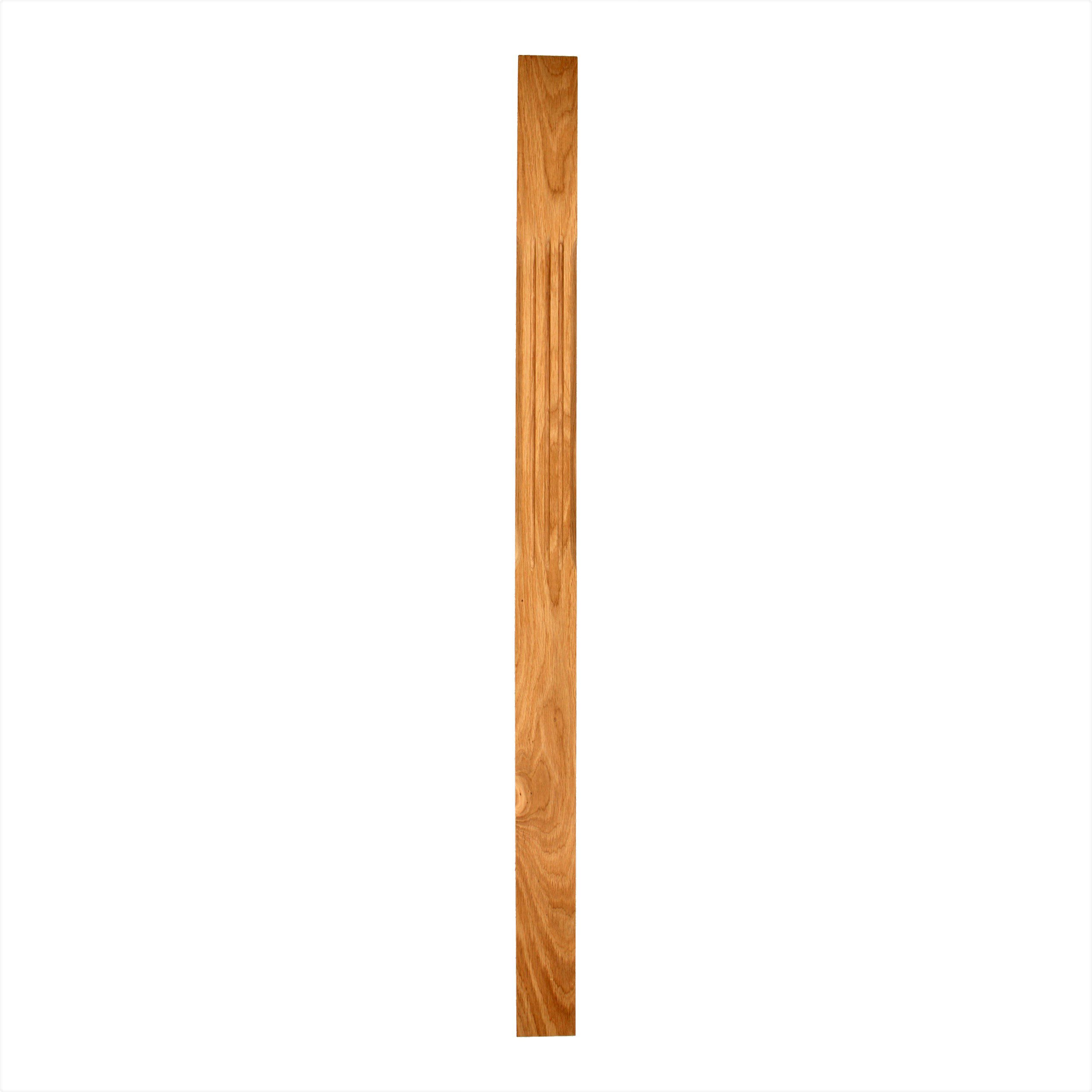 90mm-AW Oak-Half Square Fluted and Chamfered-N