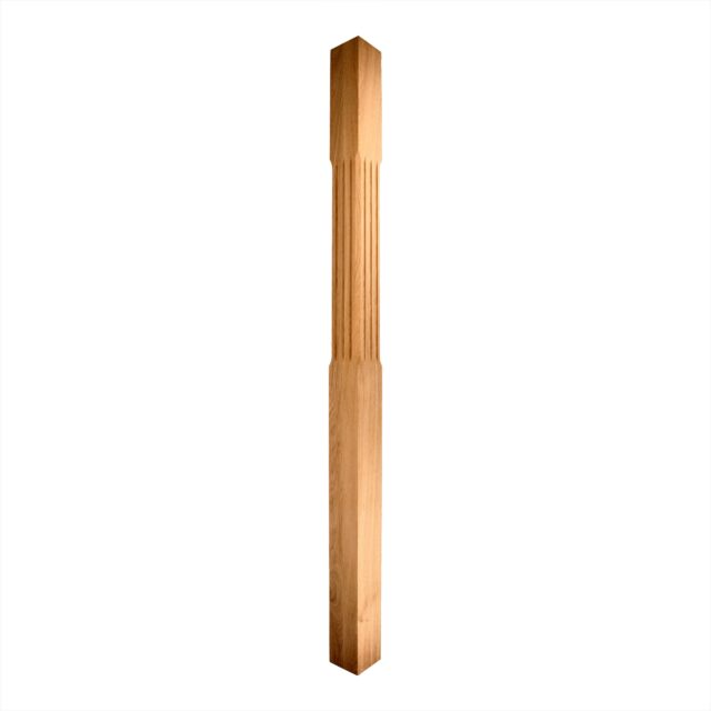 90mm-A/W Oak-Square Chamfered & Fluted