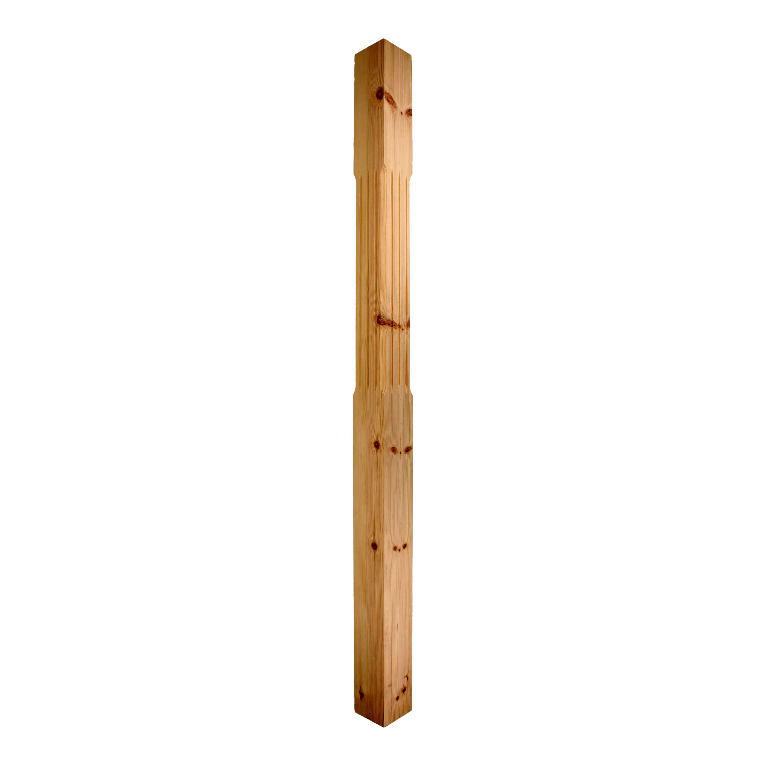 94mm-Pine-Square Chamfered & Fluted-N