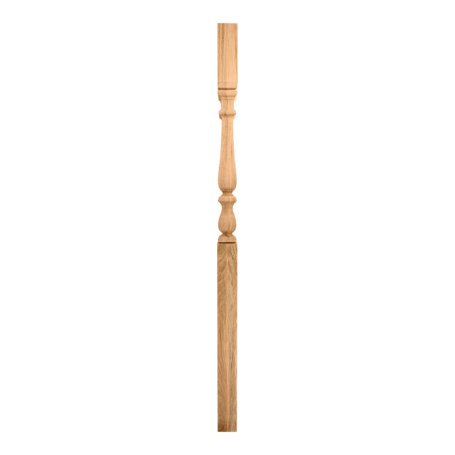 70mm-A/W Oak-Square Turned Colonial-No Cap-Half