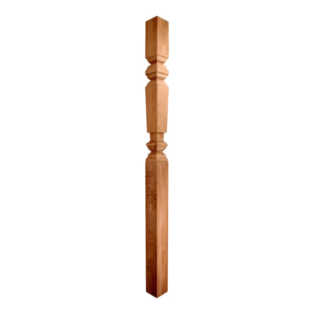 90mm-Mahogany-Square Turned Georgian-No Cap-Full