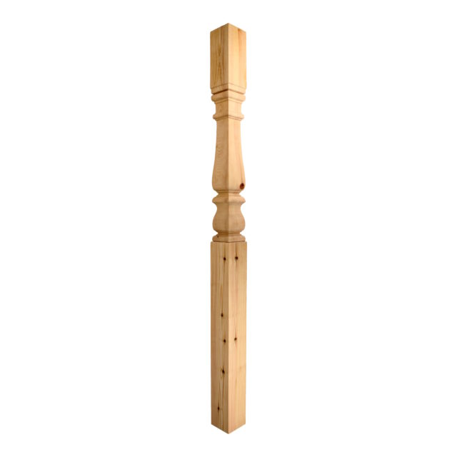 94mm-Pine-Square Turned Colonial-No Cap-Full