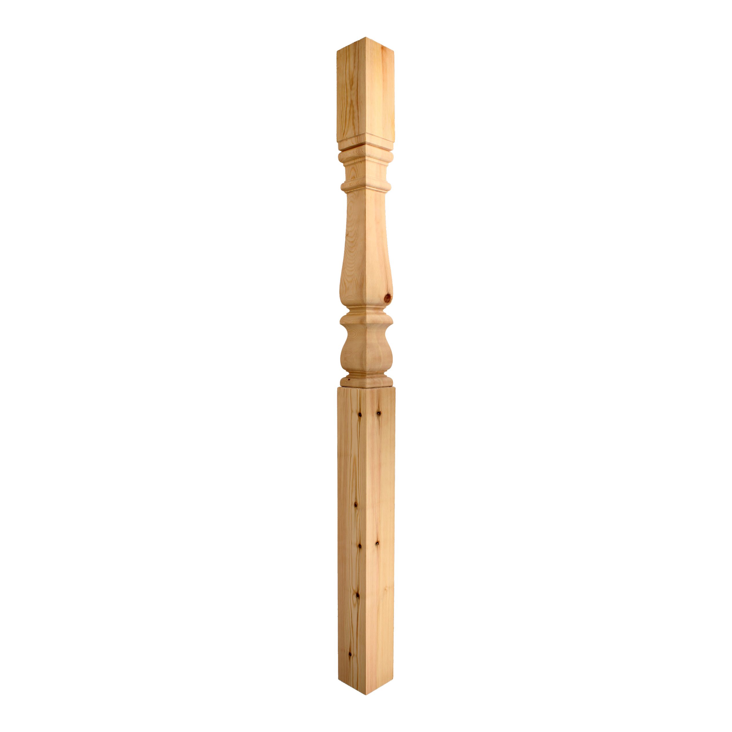 94mm-Pine-Square Turned Colonial-No Cap-Full-N008f