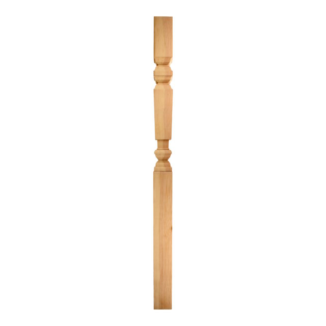 94mm Pine Square Turned Georgian No Cap Half