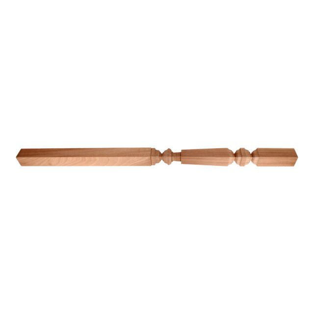 70mm-Mahogany-Square Turned Georgian-No Cap-Full