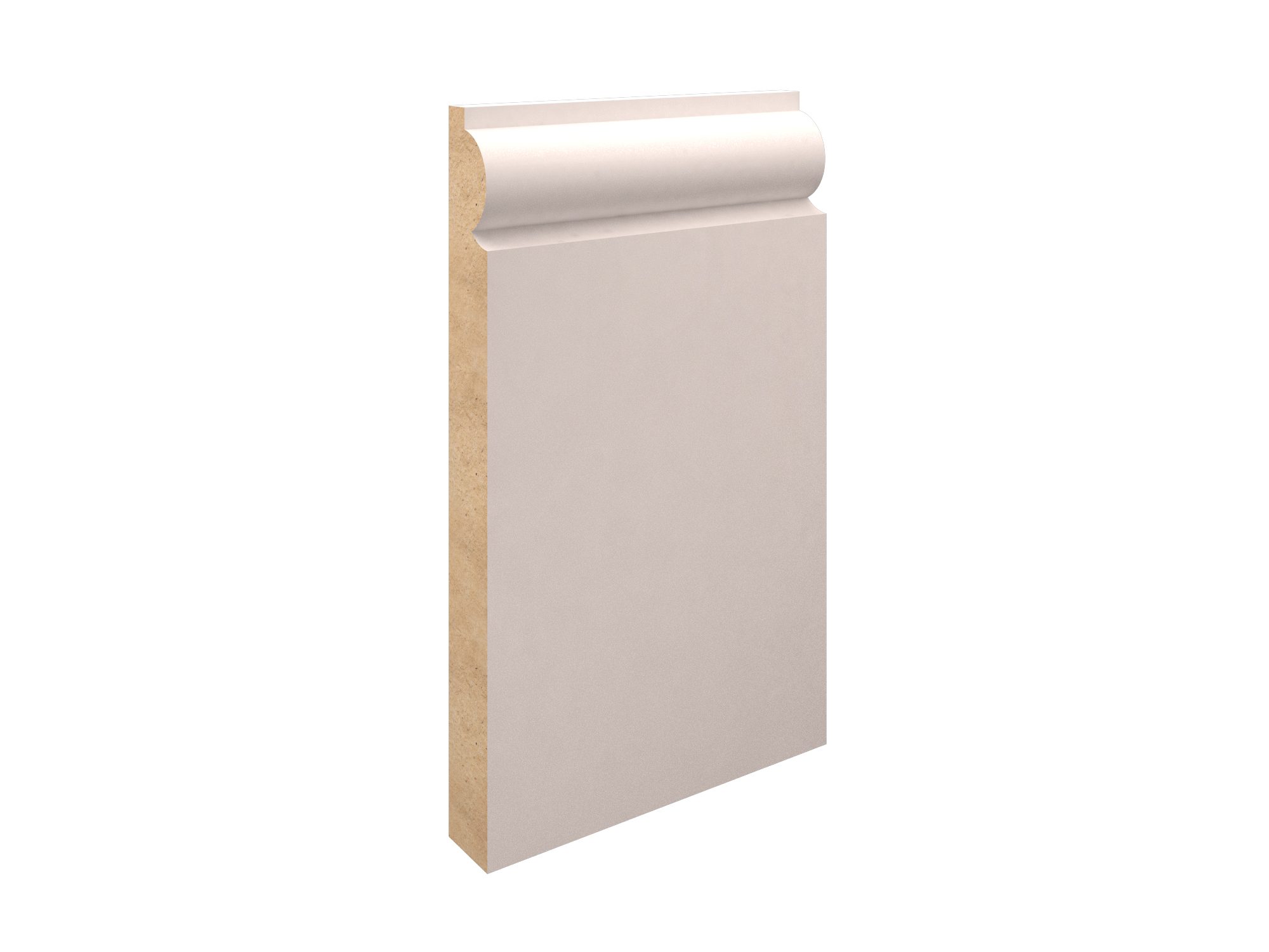 White Primed MDF-Torus Skirting-168x18x4400 White Primed MDF-Torus Skirting-168x18x4400