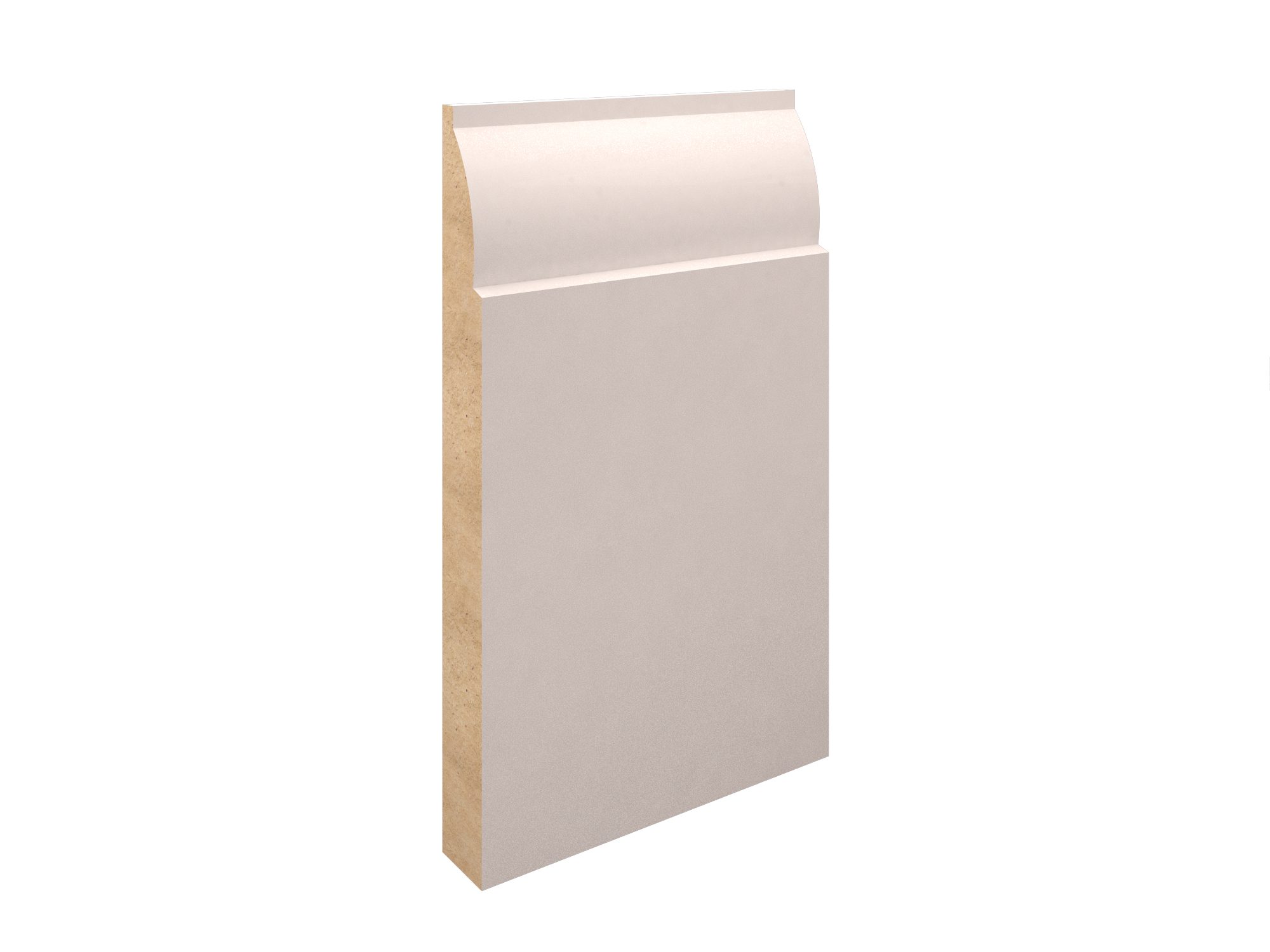 White Primed MDF-Ovolo Skirting-168x18x4400 White Primed MDF-Ovolo Skirting-168x18x4400