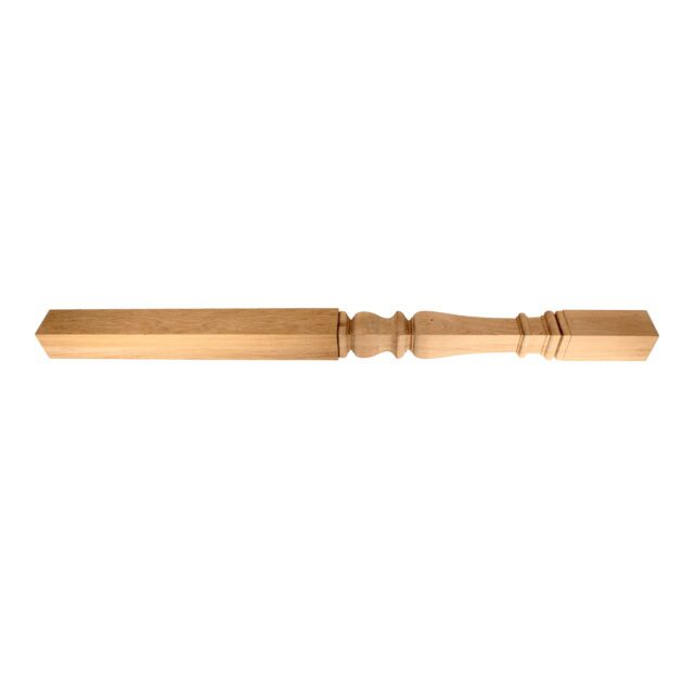 90mm-A/W Oak-Square Turned Colonial-No Cap-Full