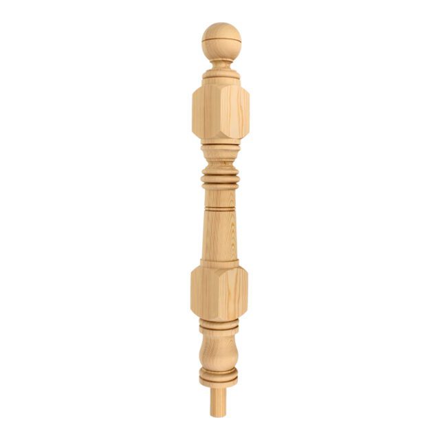 Hendham Road London-SW177DH - Matching wooden newel post for staircase.
