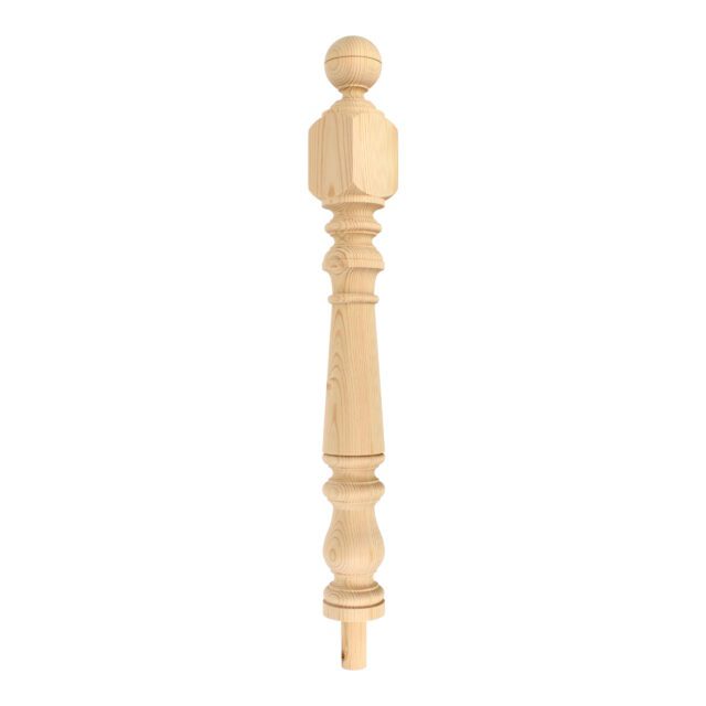 Langroyd Road London-SW177PL - Matching wooden newel post for staircase.
