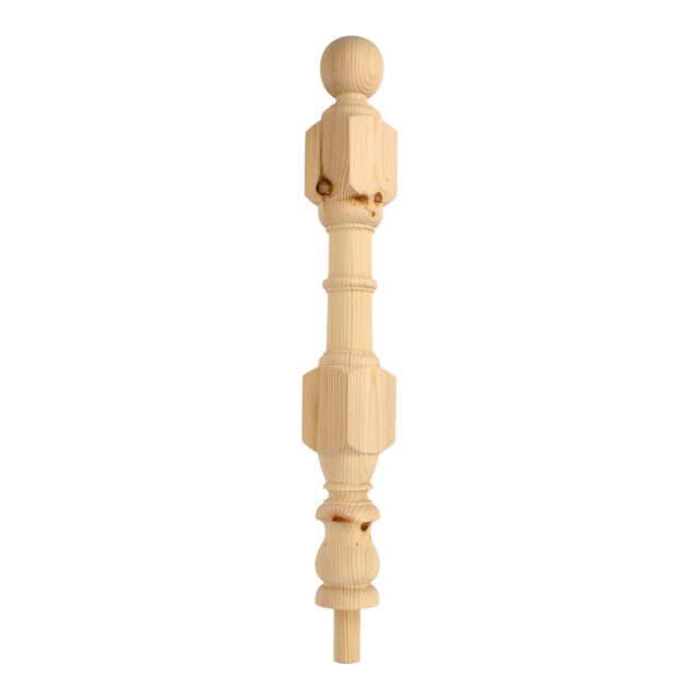 Turney Road London-SE217JB- Matching wooden newel post for staircase.