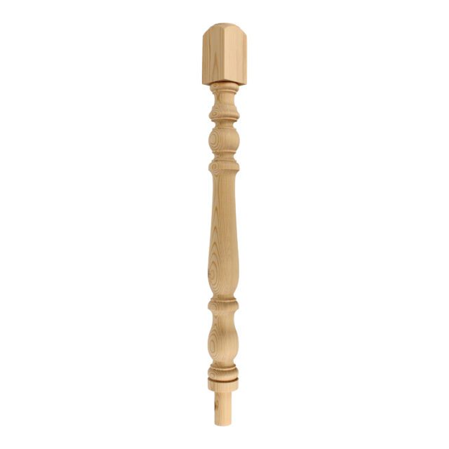 Westerfield Road London-N155LD - Matching wooden newel post for staircase.