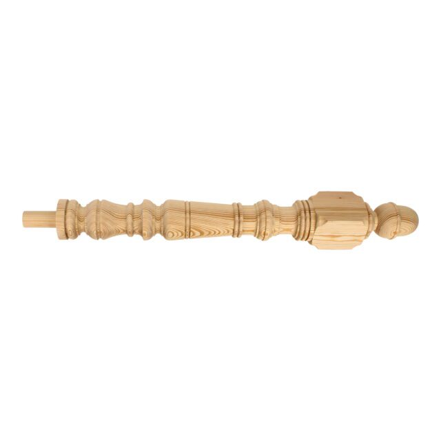 Muswell Road London-N102BE - Matching wooden newel post for staircase.