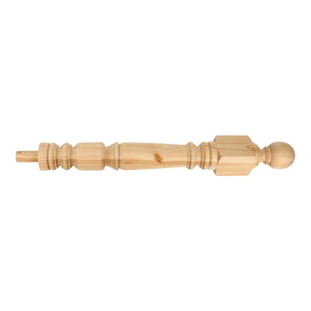 Warwick Road Sutton-SM14BL - Matching wooden newel post for staircase.
