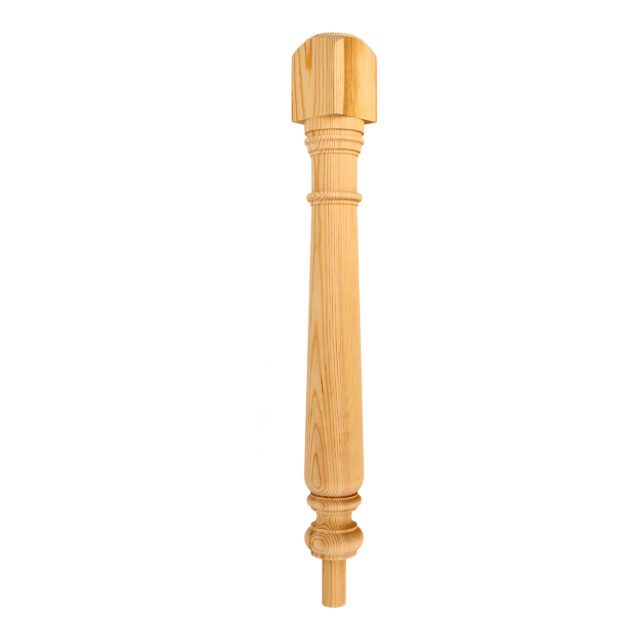 Church Road London-W73BD - Matching wooden newel post for staircase.