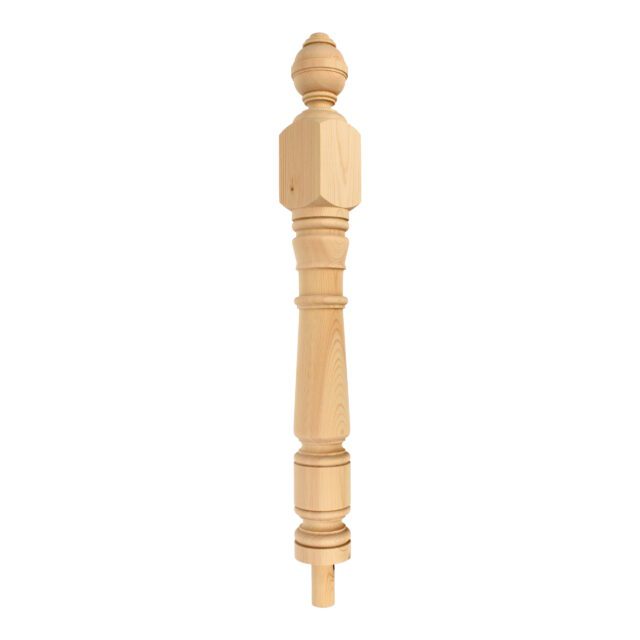 Gordon Road London-W138PT - Matching wooden newel post for staircase.