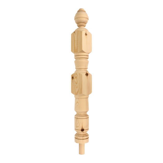 Gordon Road London-W138PT - Matching wooden newel post for staircase.