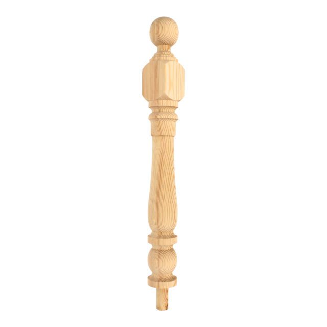 High Street Knaphill Woking-GU212PY - Matching wooden newel post for staircase.
