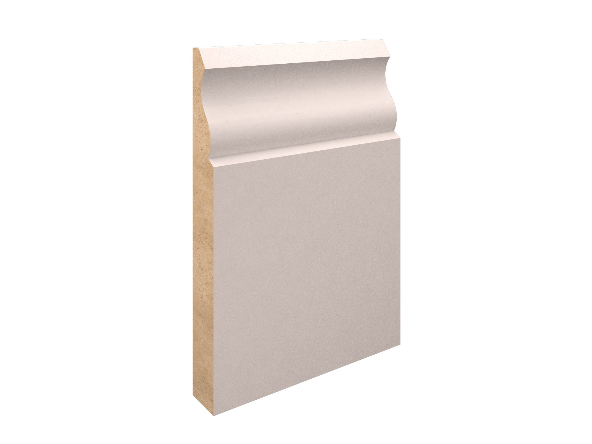 White Primed MDF-Ogee Skirting-144x18x4400 White Primed MDF-Ogee Skirting-144x18x4400