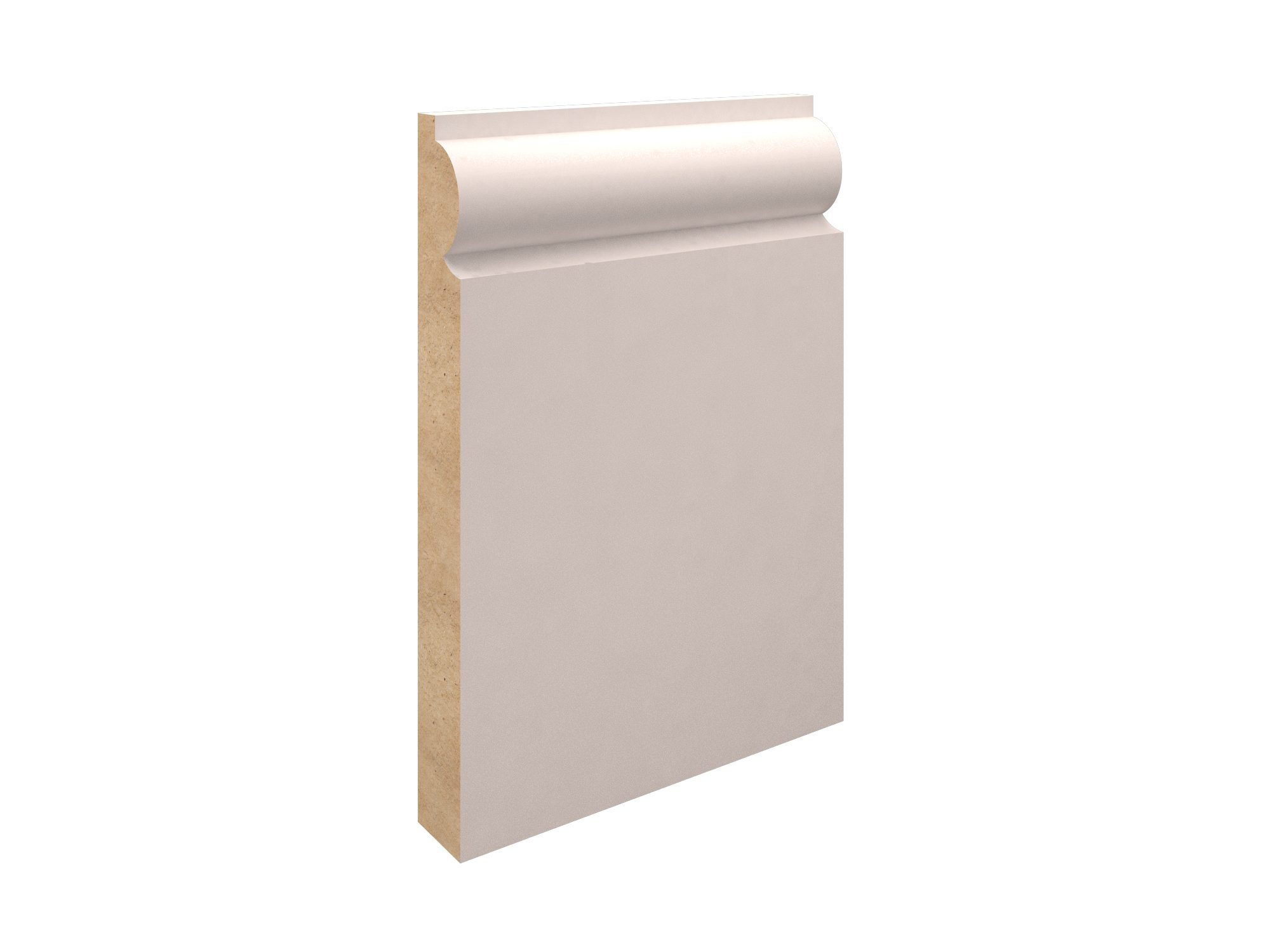 White Primed MDF-Torus Skirting-144x18x4400 White Primed MDF-Torus Skirting-144x18x4400