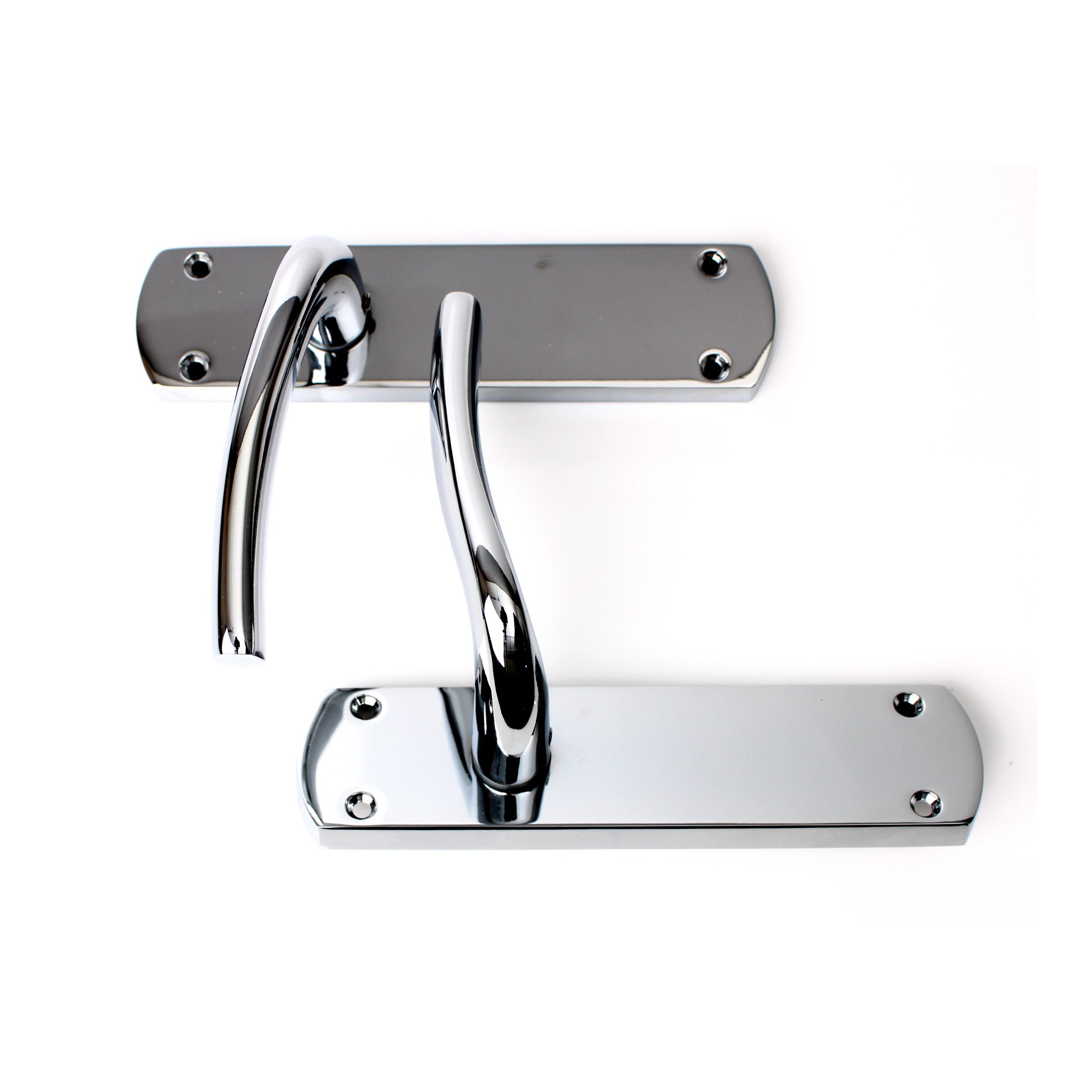 Smith & Locke Corfe "Fire Rated" Latch Lever Door Handles Pair Polished Chrome Smith & Locke Corfe "Fire Rated" Latch Lever Door Handles Pair Polished Chrome