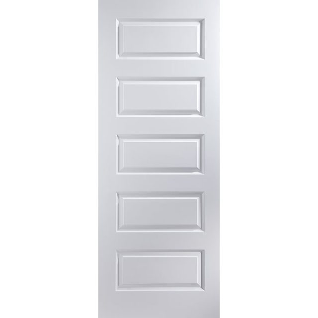 5 Panel Horizontal Smooth Fire Check Door (FD30) - 44mm x 610mm x 1981mm (24")