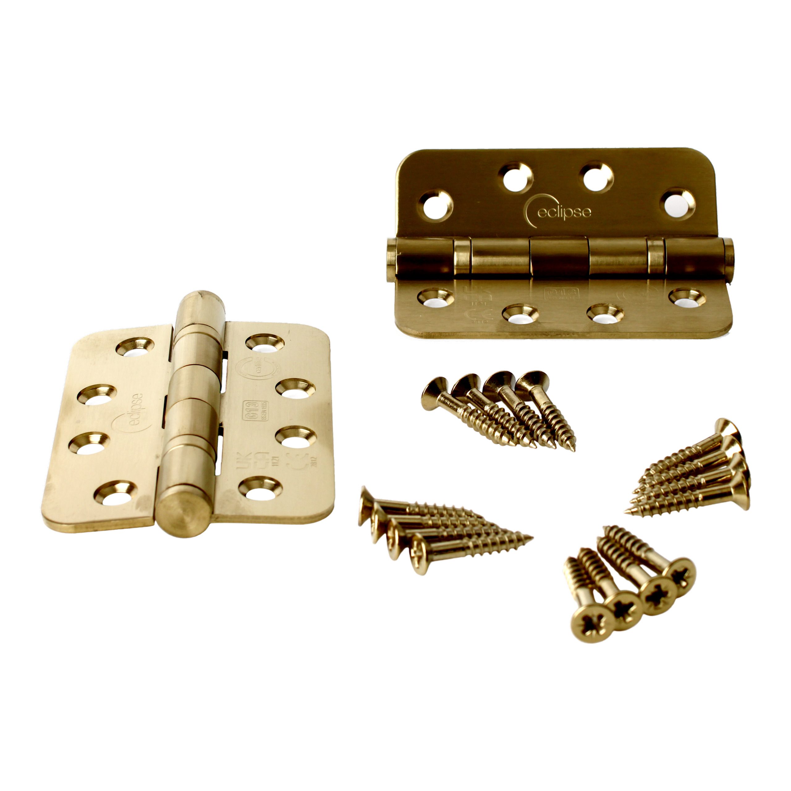 Eclipse 102x76x3mm Ball Bearing Hinge-Satin Brass