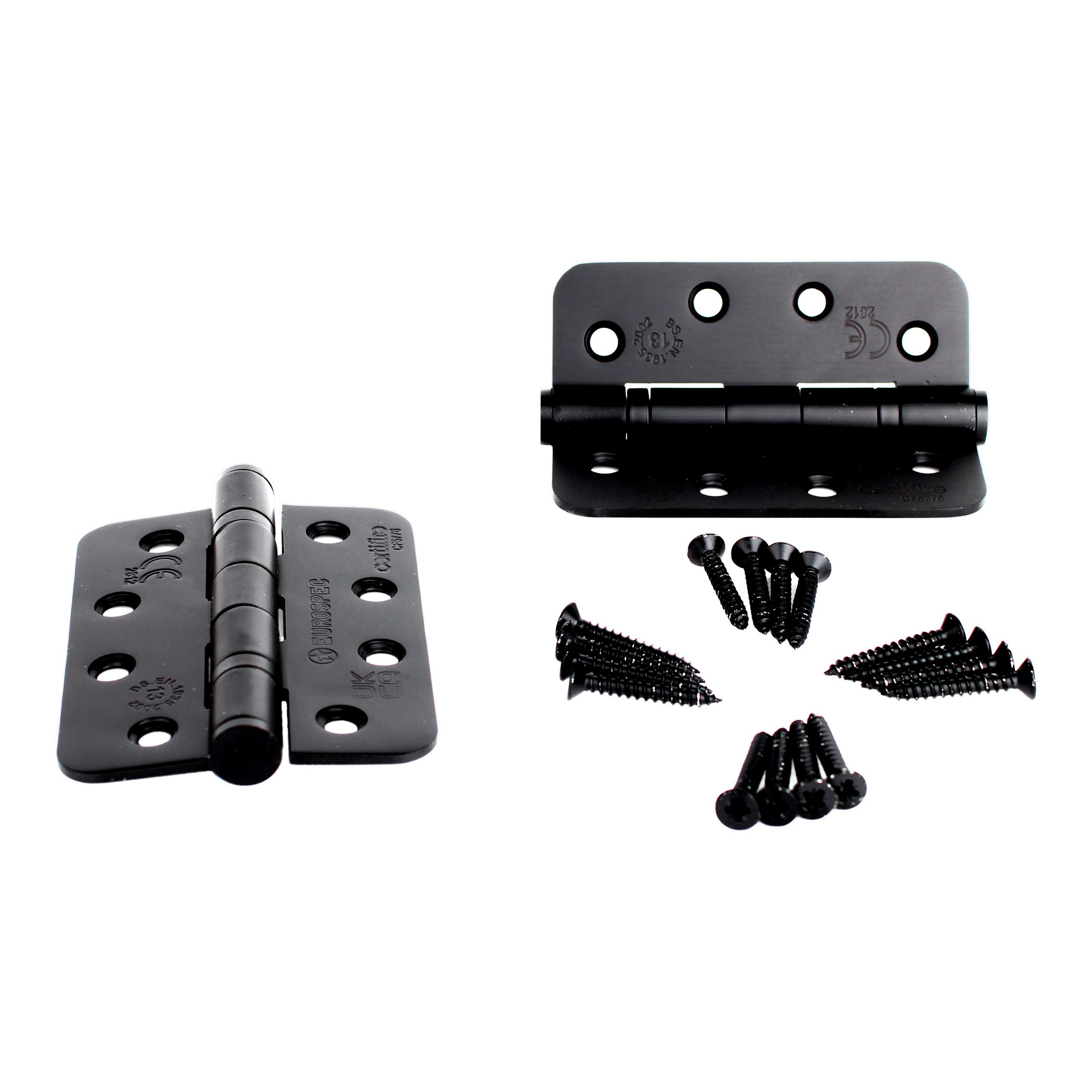 Eurospec 102x76x3mm Ball Bearing Hinge-Matt Black(1)