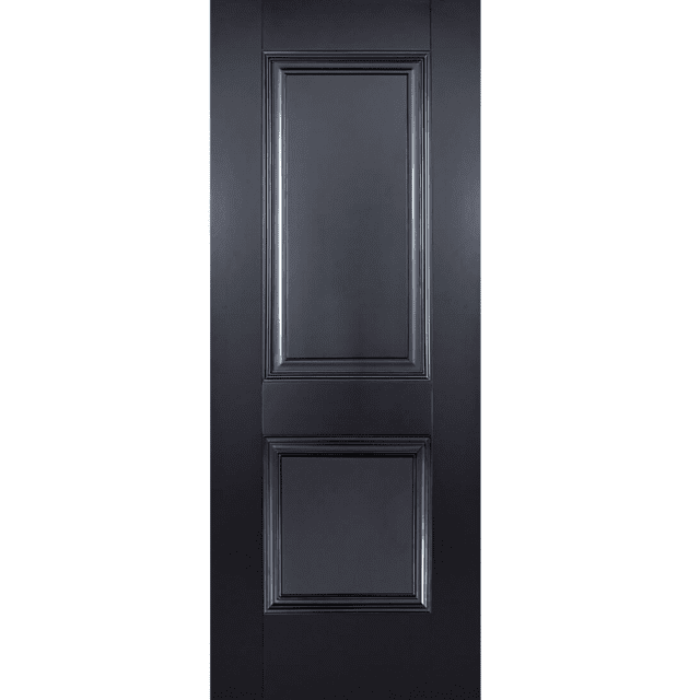Arnhem Black 2 Panel Fire Check Door (FD30) - 44mm x 686mm x 1981mm (27")
